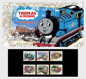 Stamps of Isle of Man 2021 - Thomas the Tank Engine and Friends at Christmas - P