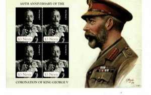 Nevis - 2011 - King George V 100th Coronation Anniversary - Sheet of Four  - MNH