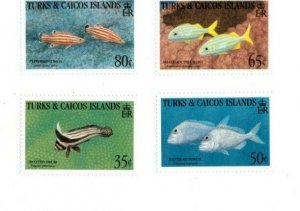 Turks and Caicos - 1993 - Fish - Set of Four - MNH (Scott#1055-62)