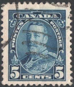 Canada SC#221 5¢ King George V Single (1935) Used