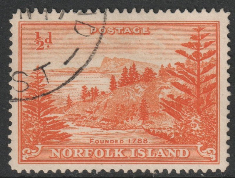 Norfolk Island Scott 1 - SG1, 1947 Ball Bay 1/2d used