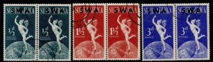 SOUTH WEST AFRICA GVI SG138-140, 1949 ANNIVERSARY of UPU set, VERY FINE USED.