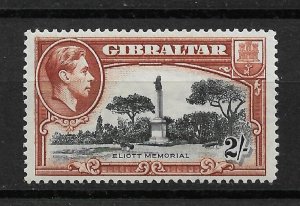 Gibraltar 1942,KG-VI, 2sh, Perf.14 Scott # 115a,VF MLH*OG (BL-II)