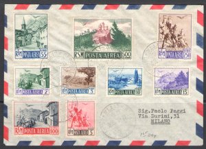 1951 San Marino, Air Mail No. 83/91, FDC - Used