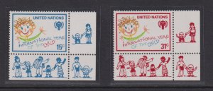 United Nations New York   #310-311 MNH   1979  year of the child