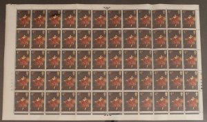 SG748 1967 4d British Paintings Two Bands Complete Sheet U/M 