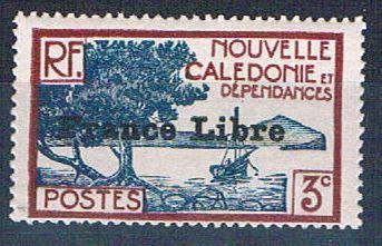 New Caledonia 219 MNH Bay of Paletuviers overprint 1941 (N0588)+