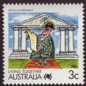 Australia 1988 Sc#1055, SG#1113 3c Living Together-Local Govt  MNH.