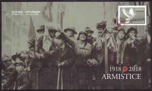 F1179   CANADA   FDC # 3131      Armistice 100th Anniversary