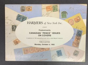 Canadian Pence Issues on Cover, Harmers of New York, Sale 2647, Oct. 4, 1982