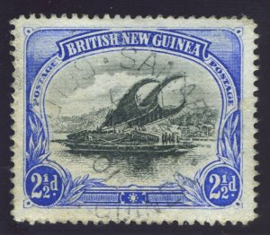 Papua 1901 Lakatoi 2½d black & ultramarine very fine used. SG 4.