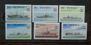 Tuvalu 1990 Second World War Ships 1st Series set MNH