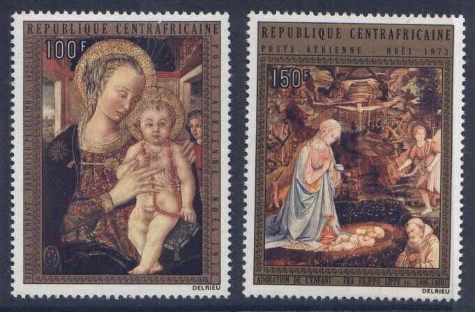 Central African Republic C103-4 MNH Art, Christmas