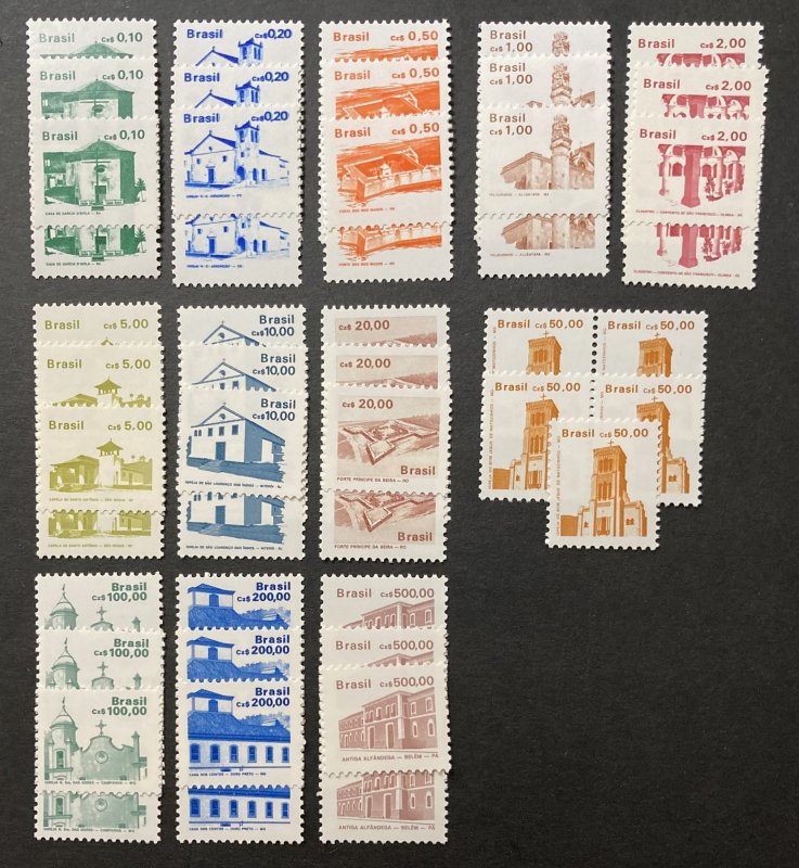 Brazil 1986-88 #2055-73, Wholesale lot of 5, MNH, CV $15.