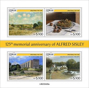 LIBERIA- 2023 - Alfred Sisley - Perf 4v Sheet - Mint Never Hinged