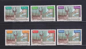 Guinea 214-219 Set MH Animals, Defassa Waterbuck (B)