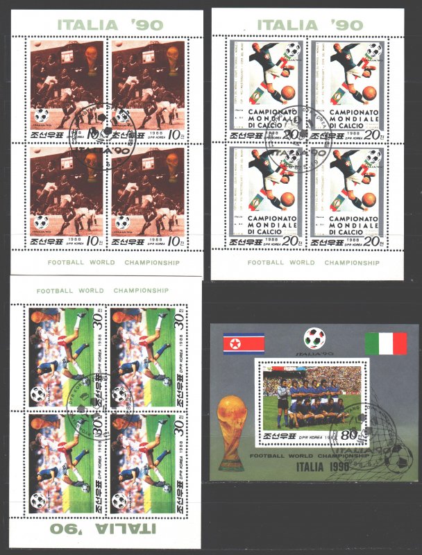 North Korea. 1988. Small sheet 2914-6, bl234. Football. USED.