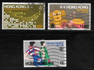 Hong Kong 351-353: Electronics, Toys, Clothes, used, VF
