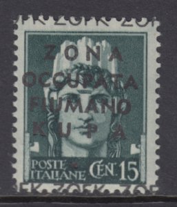 Italy occ. of Montenegro - Zona Fiumano Kupa Sass. 17 cv 2400$ MNH** CERTIFICATE