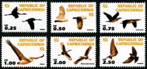 REPUBLIC OF CAPRICORNIA - 2009 - Birds - Perf 6v Set - M N H - Private Issue