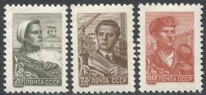 RUSSIA 1958-59 Sc 2290-92 Mint NH F-VF Workers issue