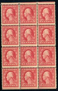 505 Washington Mint Double Error in Block of 12 Stamps (505-20)