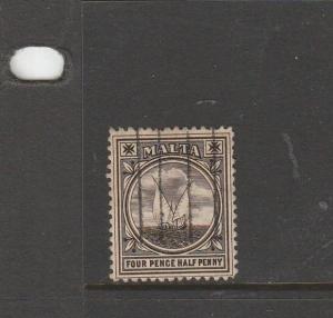 Malta 1899 4 1/2d Sepia Used SG 32