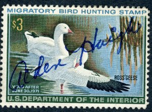 #RW37 – 1970 $3.00 Ross' Geese. Used.