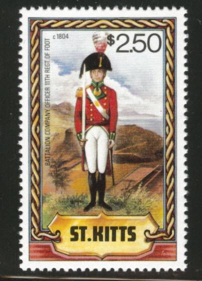 St Kitts Scott 74 MNH** Military Uniform Issue 1981