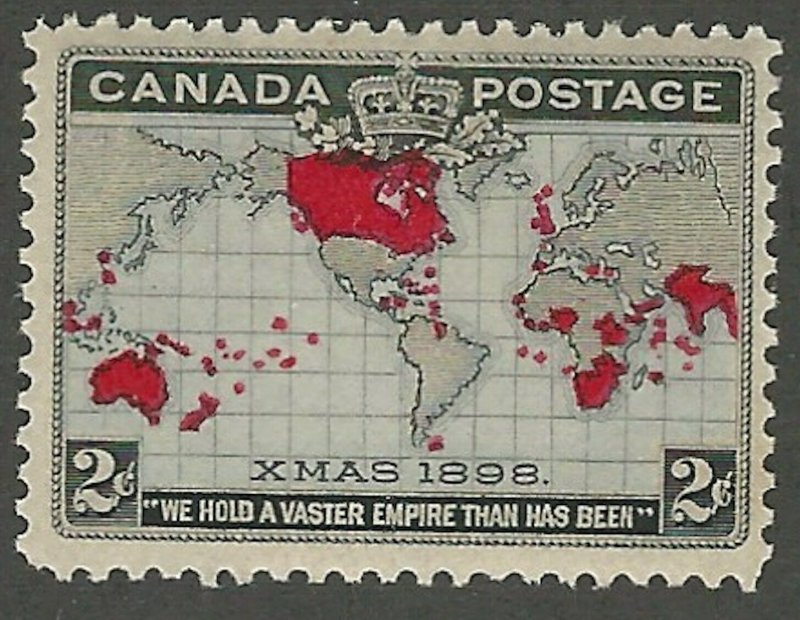 Canada,1898, Christmas, Map of British Empire, Scott #85, mint, N.H., V.F.