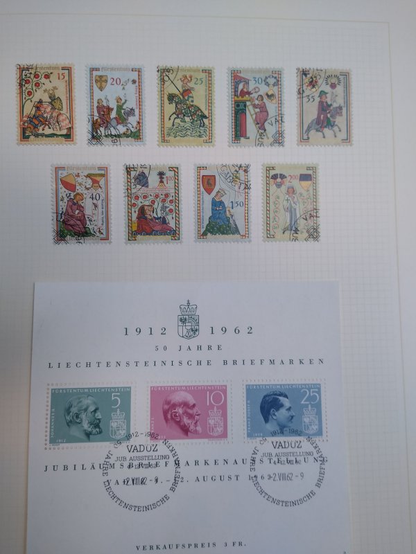 collection on pages Liechtenstein 1957-65 used mostly complete CV $237