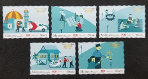 Malaysia Hari Raya Festival 2024 Food Postman Mosque Motorcycle House (stamp MNH