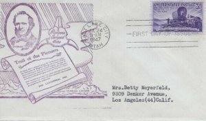 950 3c UTAH CENTENNIAL - 1st Utah Philatelic Society RS