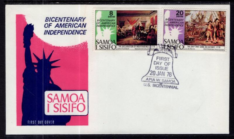 Samoa 429-430 US Bicentennial U/A FDC