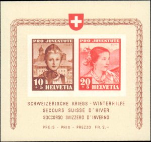 Switzerland #B116, Complete Set, 1941, Never Hinged