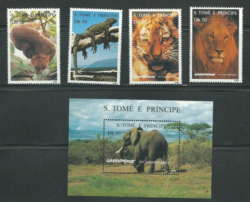 1996 St. Thomas and Prince Islands Unused Never Hinged Scott Catalog Numbers ...