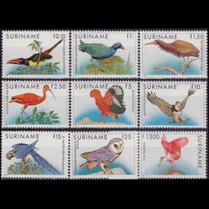 SURINAM 1985 - Scott# 724-32 Birds 10c-1300g NH