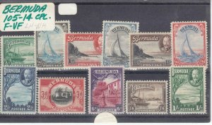 BERMUDA # 105-114 VF-MLH VARIOUS SCENIC DESIGNS CAT VALUE $74