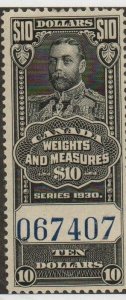 Canada Revenue Weights & Measures 71 Mint never hinged