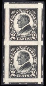 MOMEN: US STAMPS #611 PAIR MINT OG NH PSE GRADED CERT GEM-100J LOT #79294