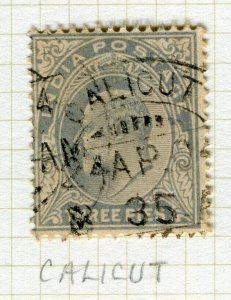 INDIA; Fine POSTMARK on early Ed VII issue used value, Calicut