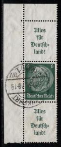 Germany Scott # 419, 2 labels A9, used, se-tenant, Mi# S140