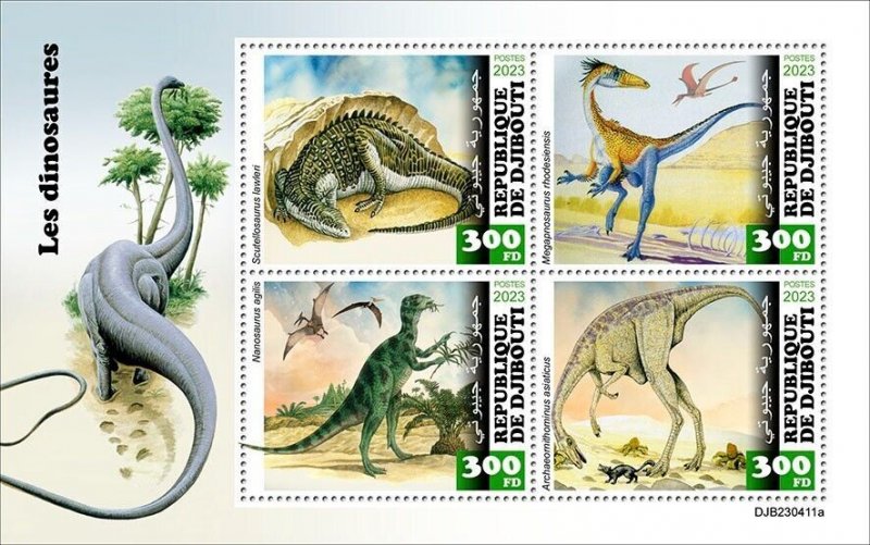 2024 05-djibouti - DINOSAURS      4V  complet set    MNH ** T