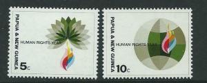 PAPUA NEW GUINEA SG133/4 1968 HUMAN RIGHTS YEAR MNH