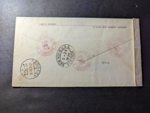 1939 Registered USA Airmail Cover Berkeley CA to Berneck St Gallen Switzerland