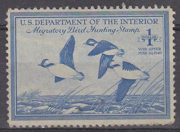 U.S $1 Buffleheads in Flight Scott RW15 MNH, Spots 