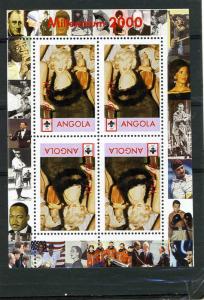 ANGOLA 2000 Marilyn Monroe s/s Perforated Inverted + Labels mnh.vf