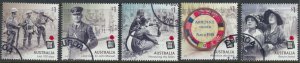 Australia 2018 Armistice - Military CTO set full gum  ordinary gum  -   as pe...