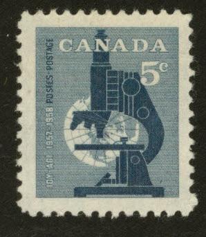 CANADA Scott 376 MNH** 1958 Microscope stamp CV$0.30