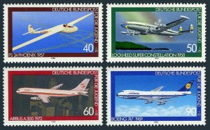 Germany B570-B573,MNH.Michel 1040-1043. Airplanes 1980.FS 24 Phoenix,Lockheed,